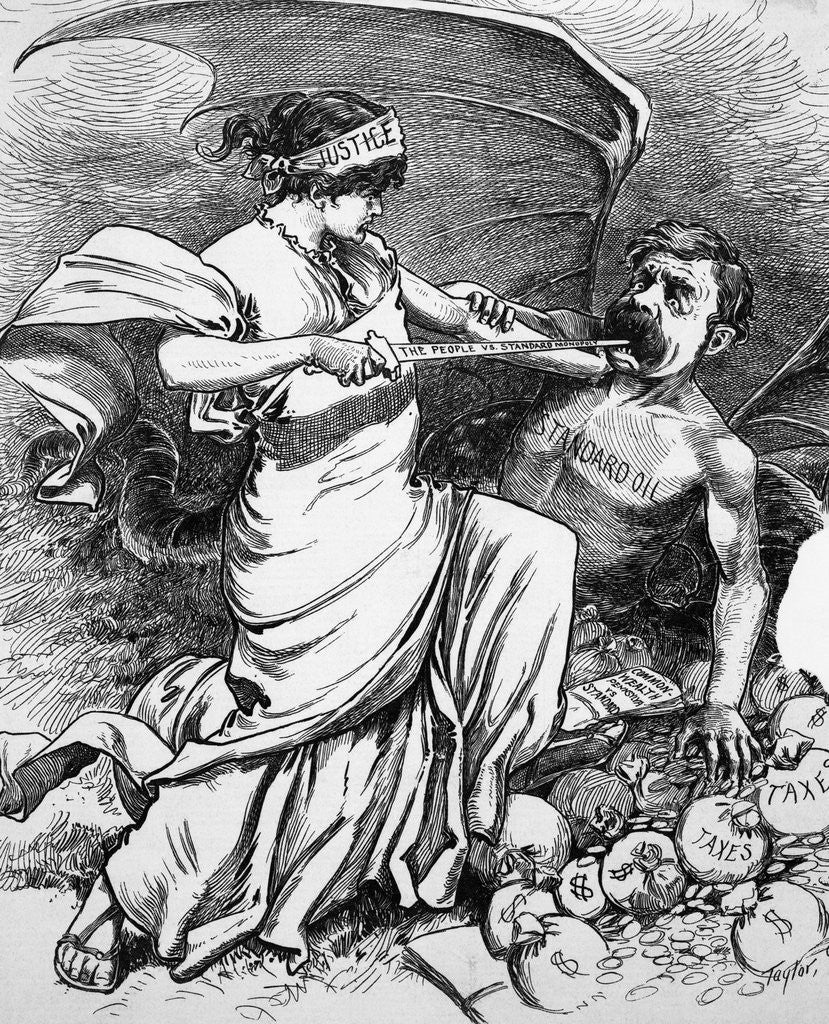 Detail of In Proper Hands at Last Political Cartoon by Charles Taylor