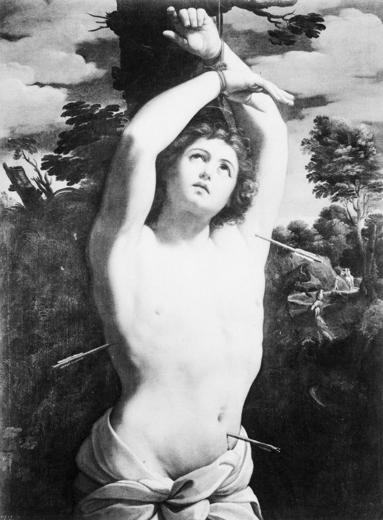 Detail of Painting Of St. Sebastien by Anonymous
