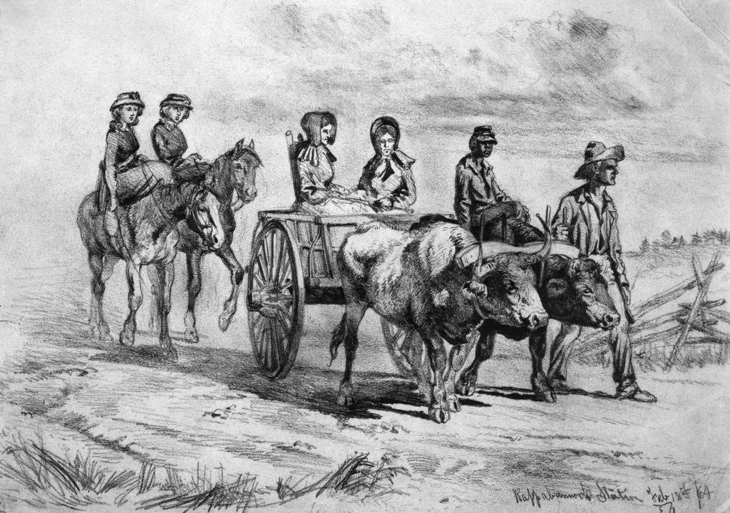 Detail of Drawing Of Southern Family by Anonymous