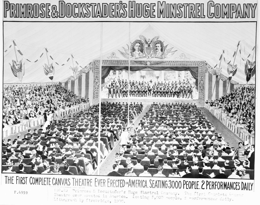 Detail of View Of Canvas Tent Sitting Crowd by Anonymous