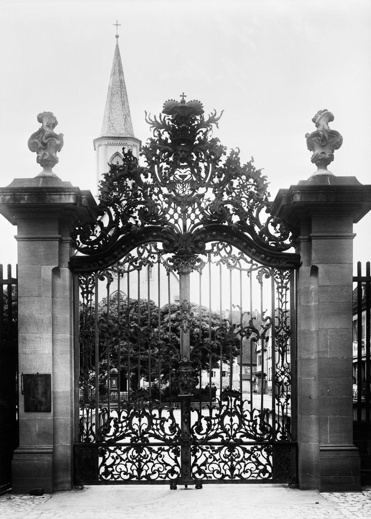 Detail of Castle Gate with Ornate Ironwork by Anonymous