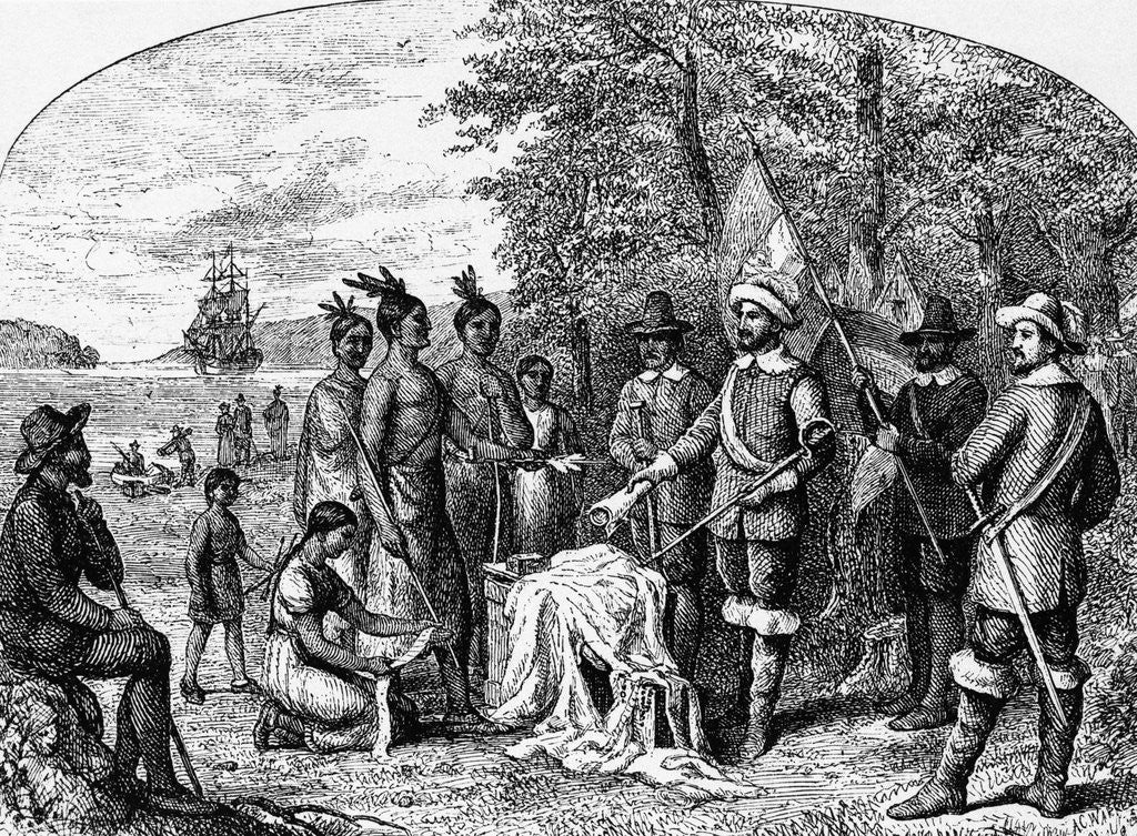 Detail of The Purchase of Manhattan Island by Alfred Frederick