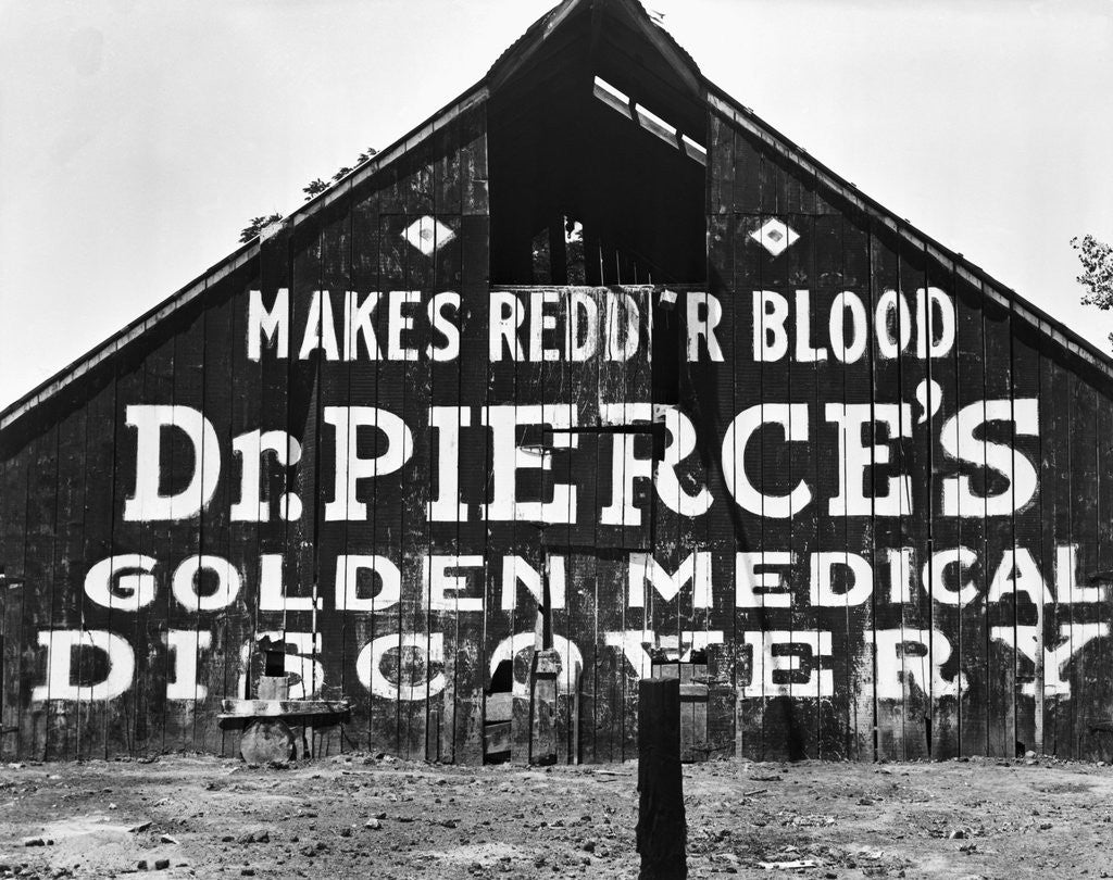 Detail of Patent Medicine Sign On A Barn by Anonymous