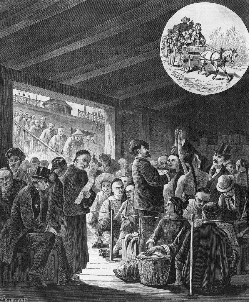 Detail of Chinese Immigrants Arriving In San Fran by Anonymous