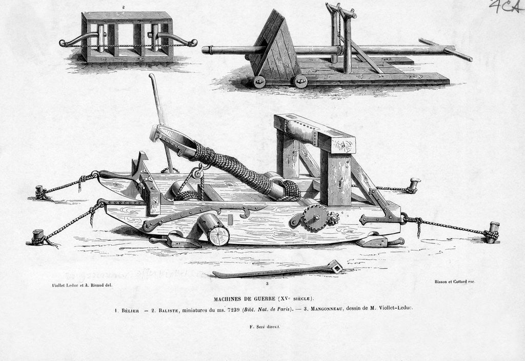 Detail of Machines For War; Engraving by Anonymous