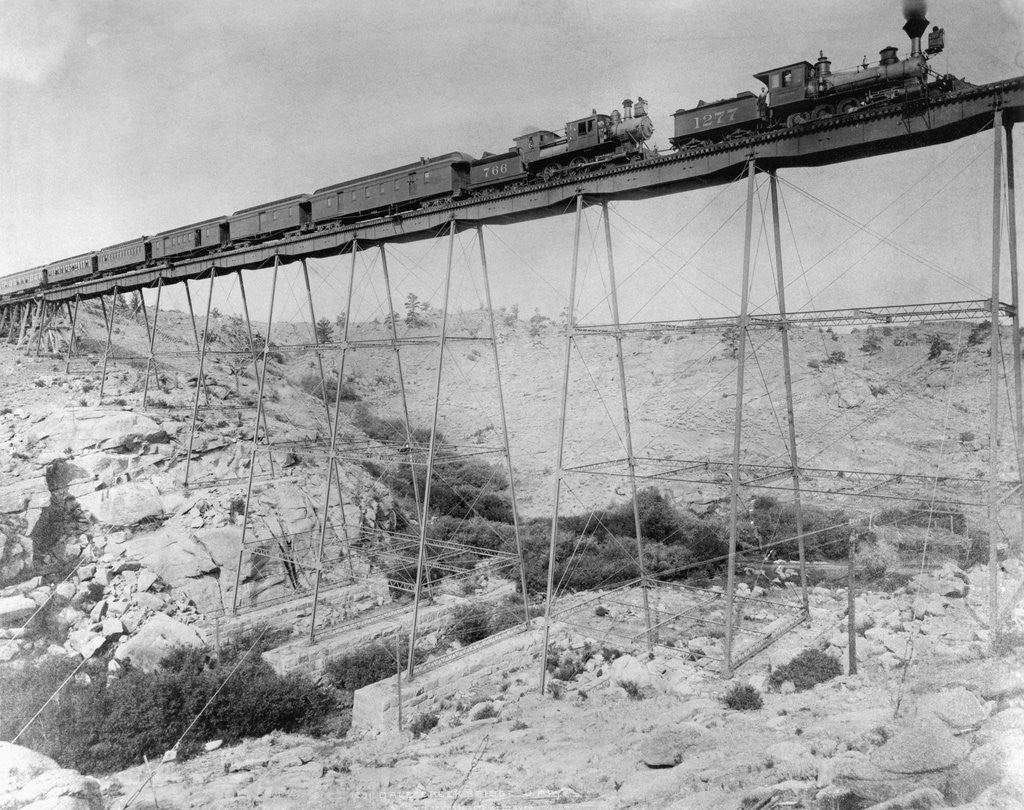 Detail of Passenger Train with Two Locomotives by Anonymous