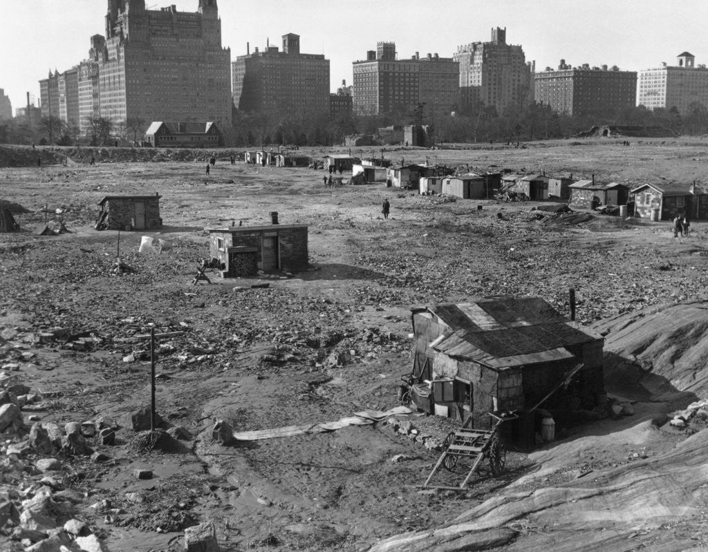 Detail of Hooverville in Central Park 1933 by Anonymous