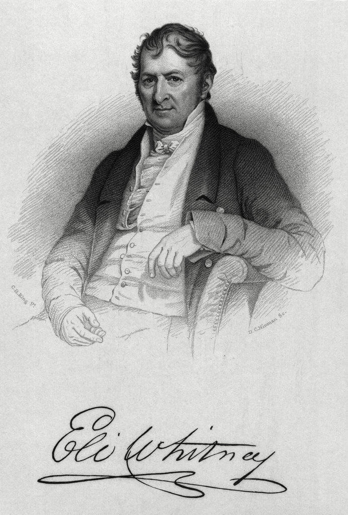 Detail of Eli Whitney Engraving by Anonymous