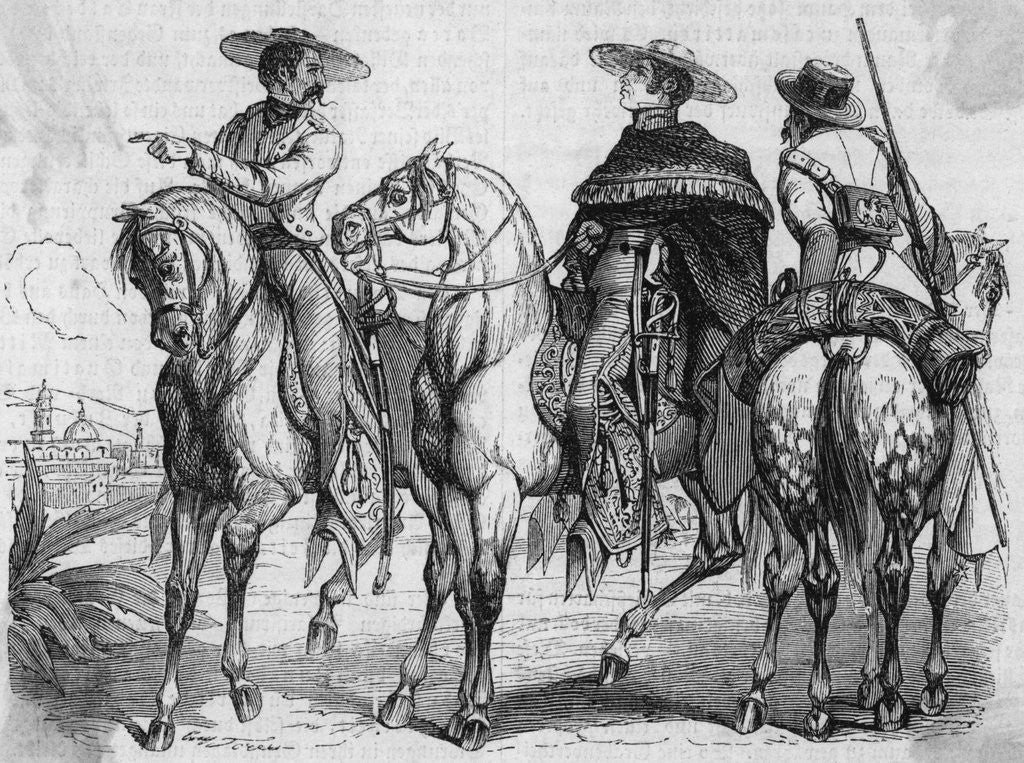 Detail of Santa Anna And His Adjutant Arista by Anonymous