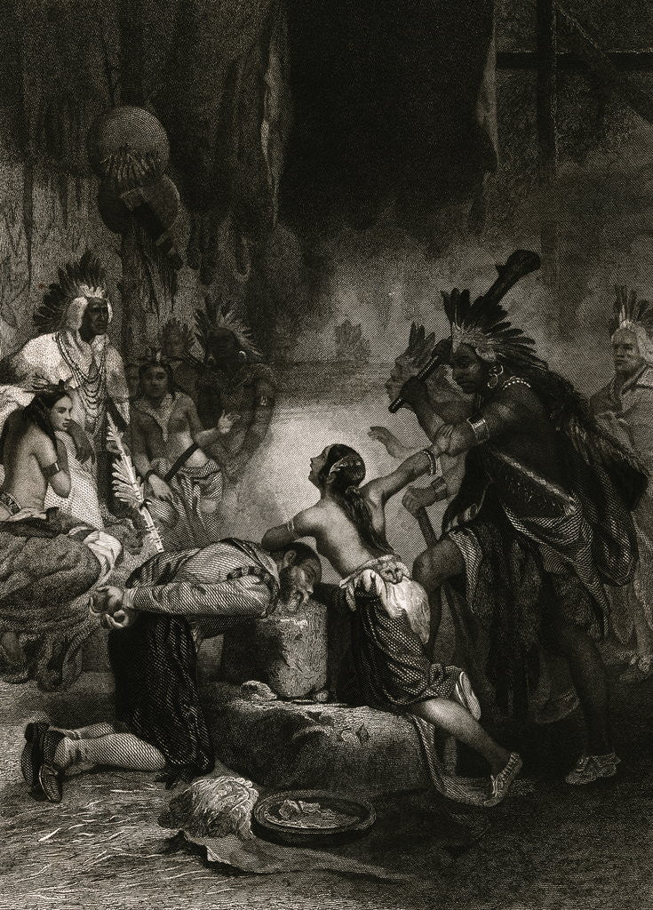 Detail of Pocahontas Saving Captain John Smith by Anonymous