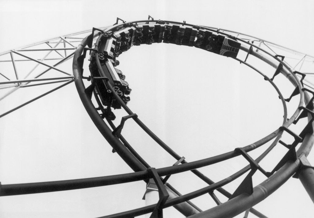 Detail of Car Going Through Roller Coaster Loop by Anonymous