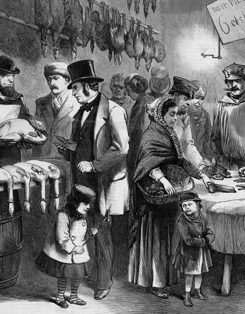 Detail of Rich And Poor; or, the Two Christmas Dinners Illustration by Anonymous
