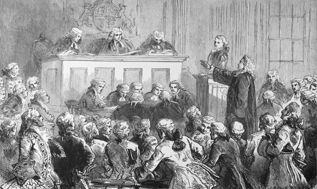 Detail of Illustration of the Trial of Peter Zenger In New York by Anonymous