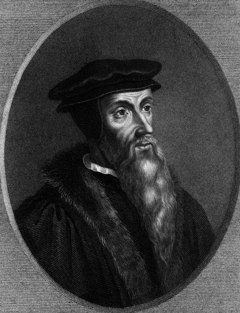 Detail of John Calvin In Undated Engraving by Anonymous