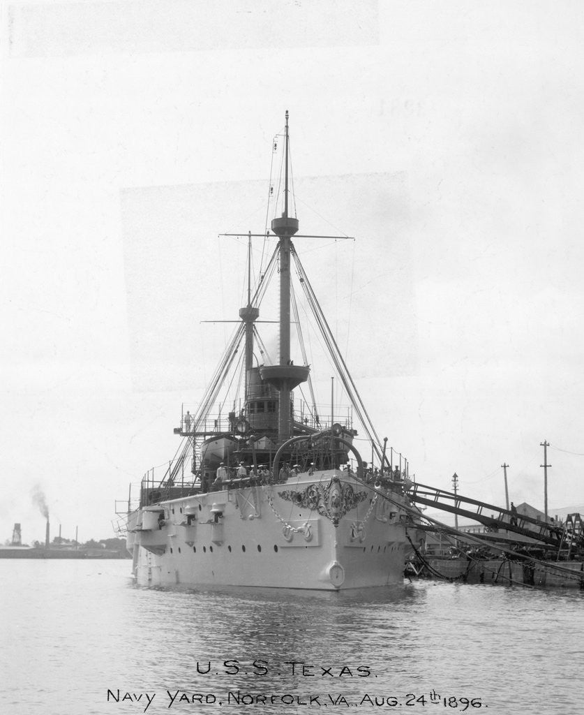 Detail of USS Texas in the Norfolk Navy Yard by Anonymous