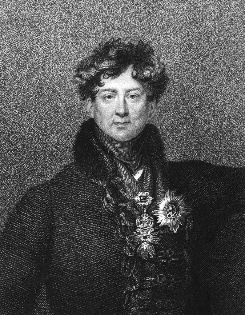 Detail of George Iv, King Of England; Engraving by Anonymous