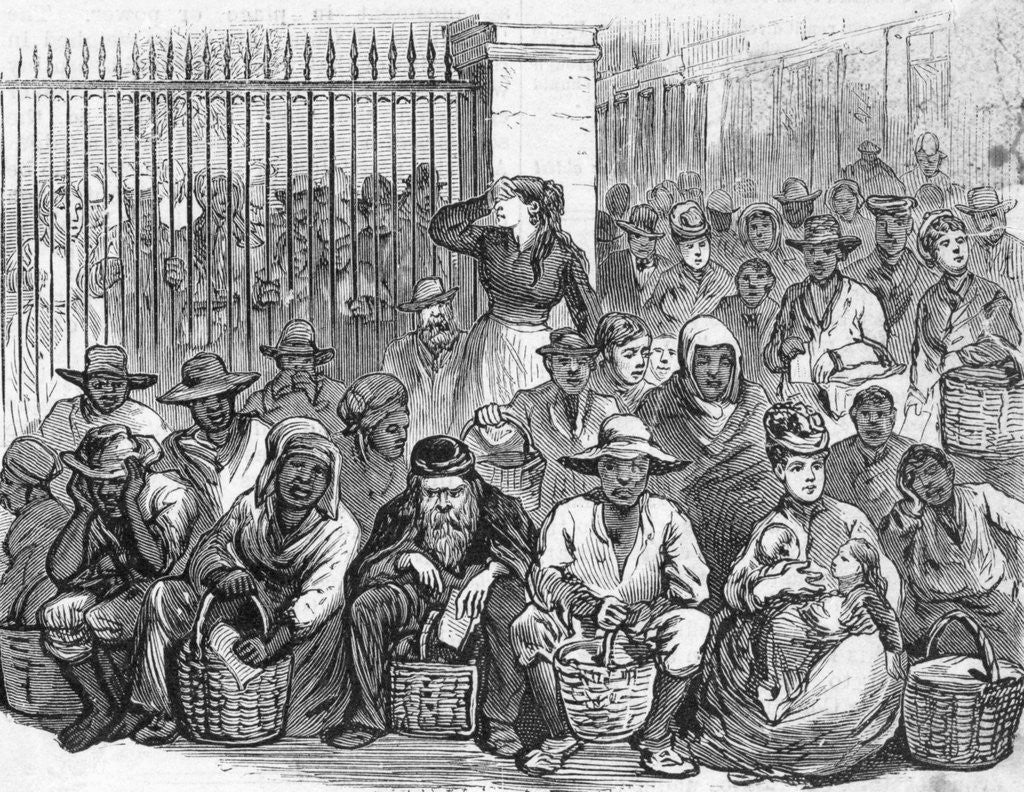 Detail of Hungry Citizens Seeking Food At Depot by Corbis