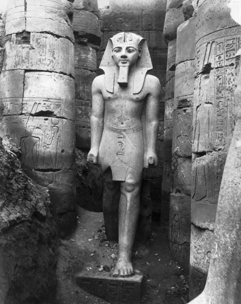 Detail of Stone Statue of King Ramses II by Anonymous