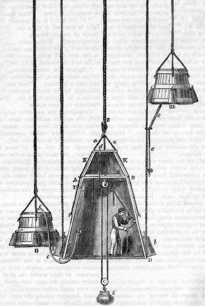 Detail of Diving Bell; Spalding, With Air Barrel by Anonymous