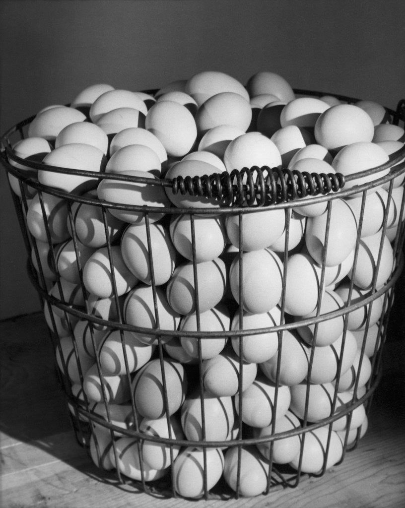 Detail of A Basket Of Eggs by Anonymous
