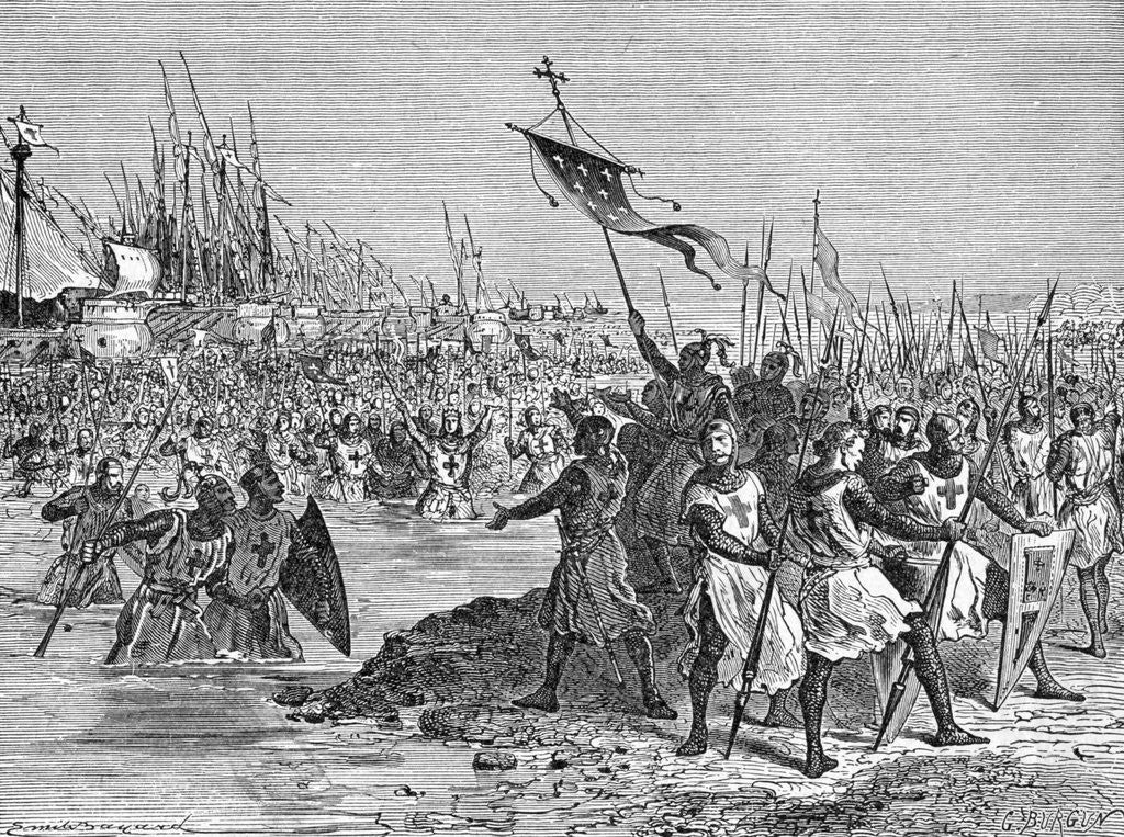 Detail of Crusaders Landing In Egypt by Corbis
