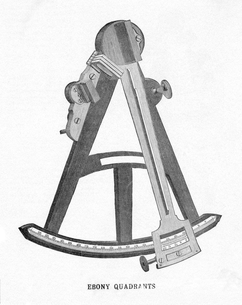 Detail of Wooden Quadrant Used In Nativagation by Anonymous