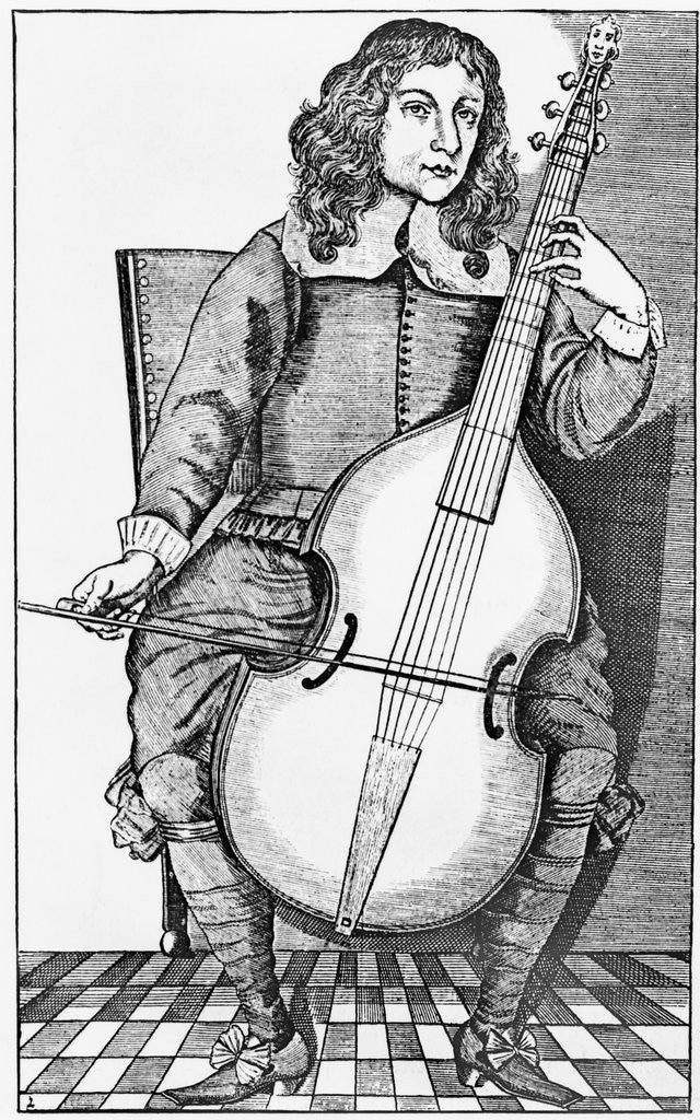 Detail of Man Holding And Playing Viola by Anonymous