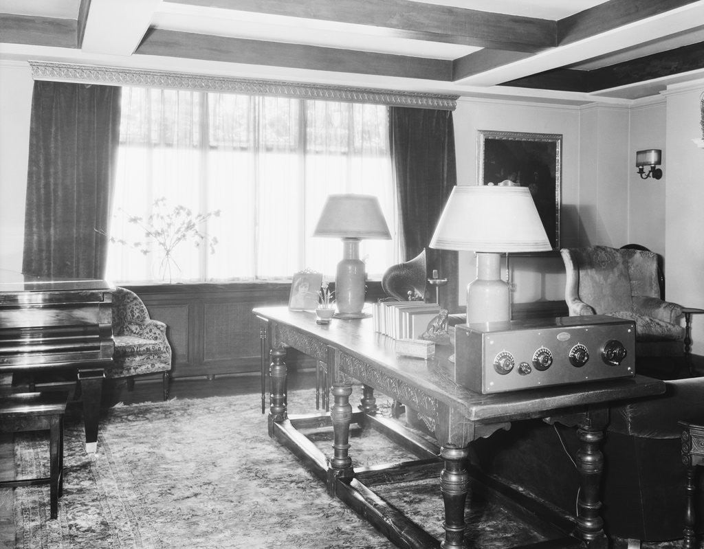 Detail of Interior Of Home With Early Radio by Anonymous