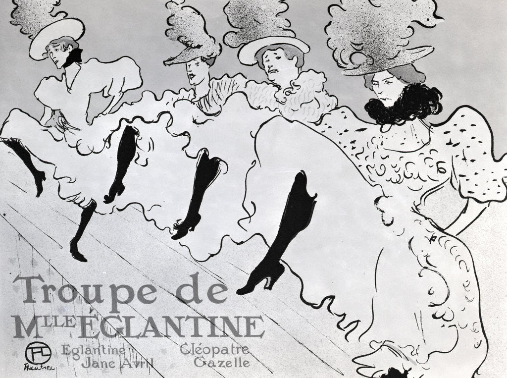 Detail of Poster With Dancing Ladies By Toulouse-L by Anonymous