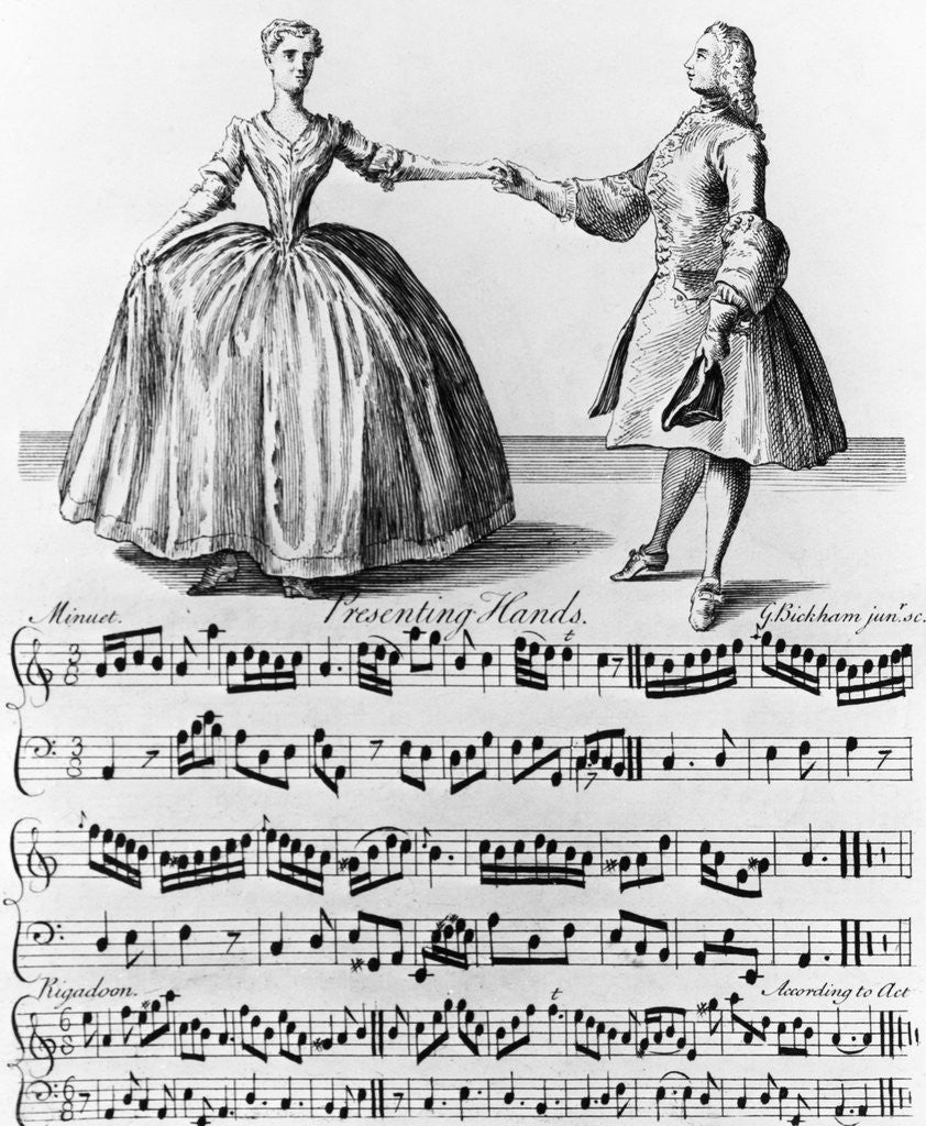 Detail of Sheet Music With Illustration by Anonymous