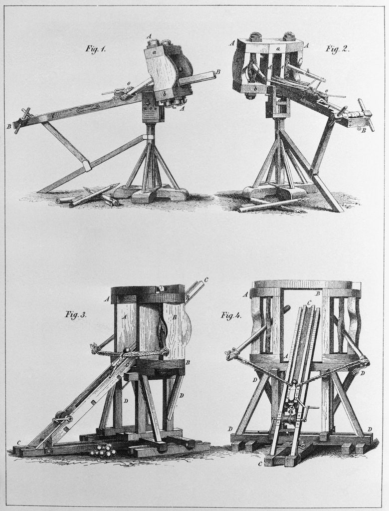 Detail of View Of Various Roman Catapults by Anonymous