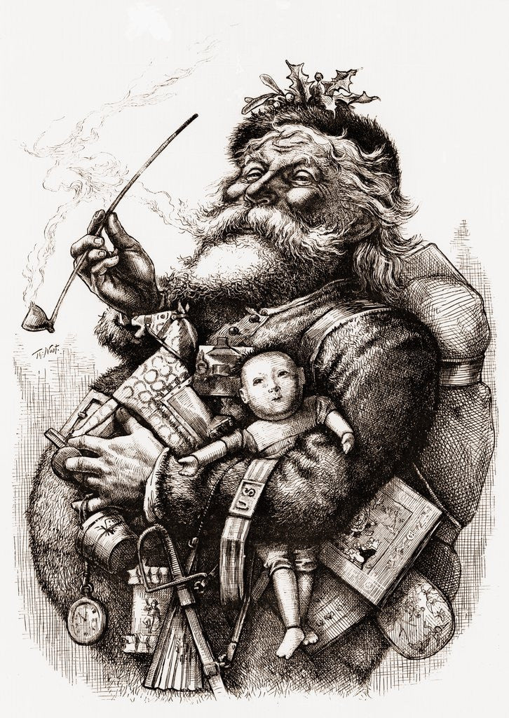Detail of Merry Old Santa Claus by Thomas Nast