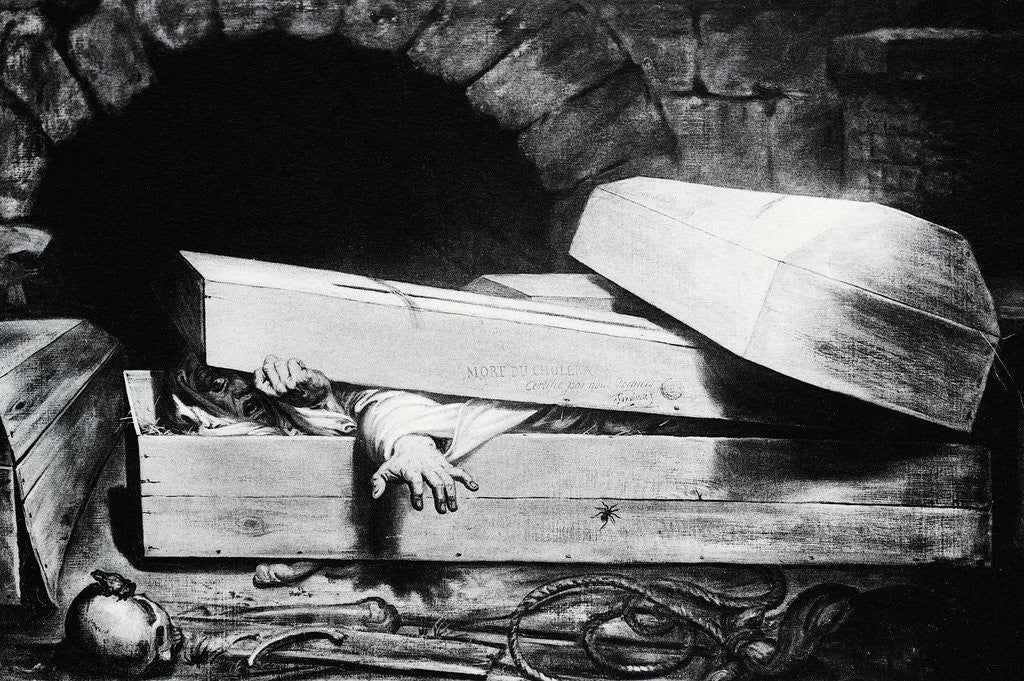 Detail of Supposed Dead Man Awakening In Vault by Anonymous