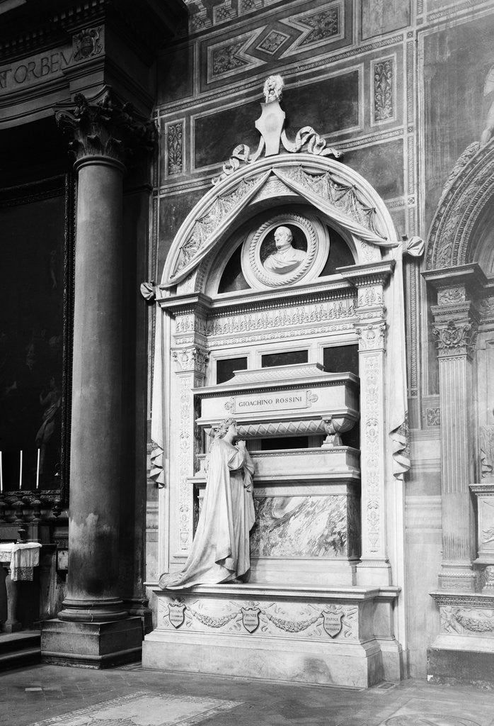 Detail of Tomb Of Composer Rossini by Anonymous