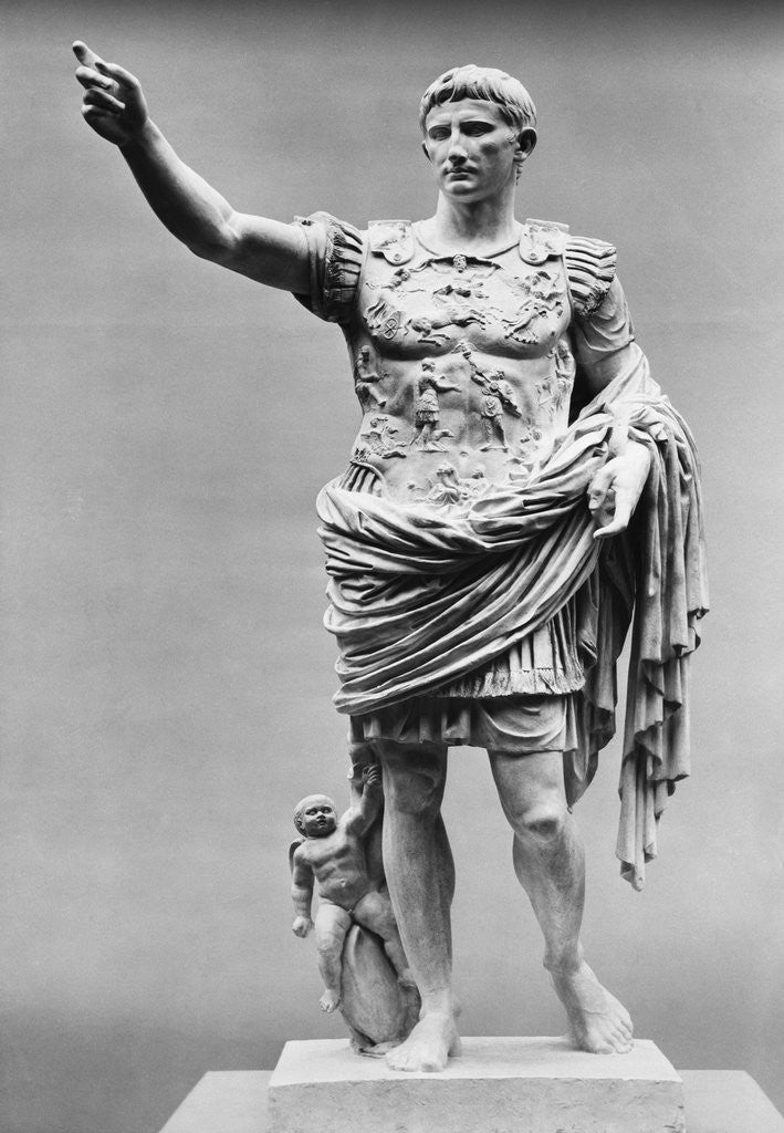 Detail of Augustus of Prima Porta Ancient Roman Statue by Anonymous