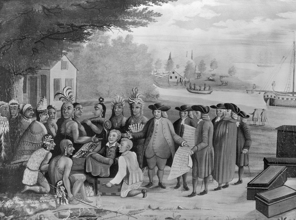 Detail of Penn's Treaty with the Indians by Edward Hicks