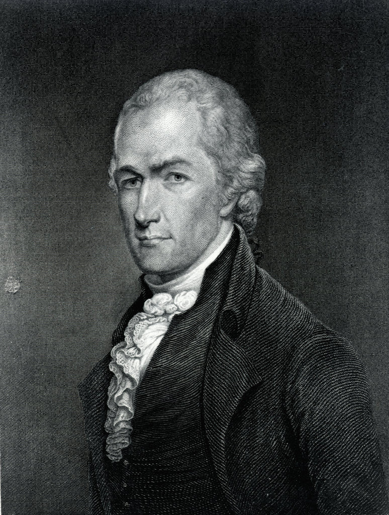 Detail of Portrait of Alexander Hamilton by Anonymous