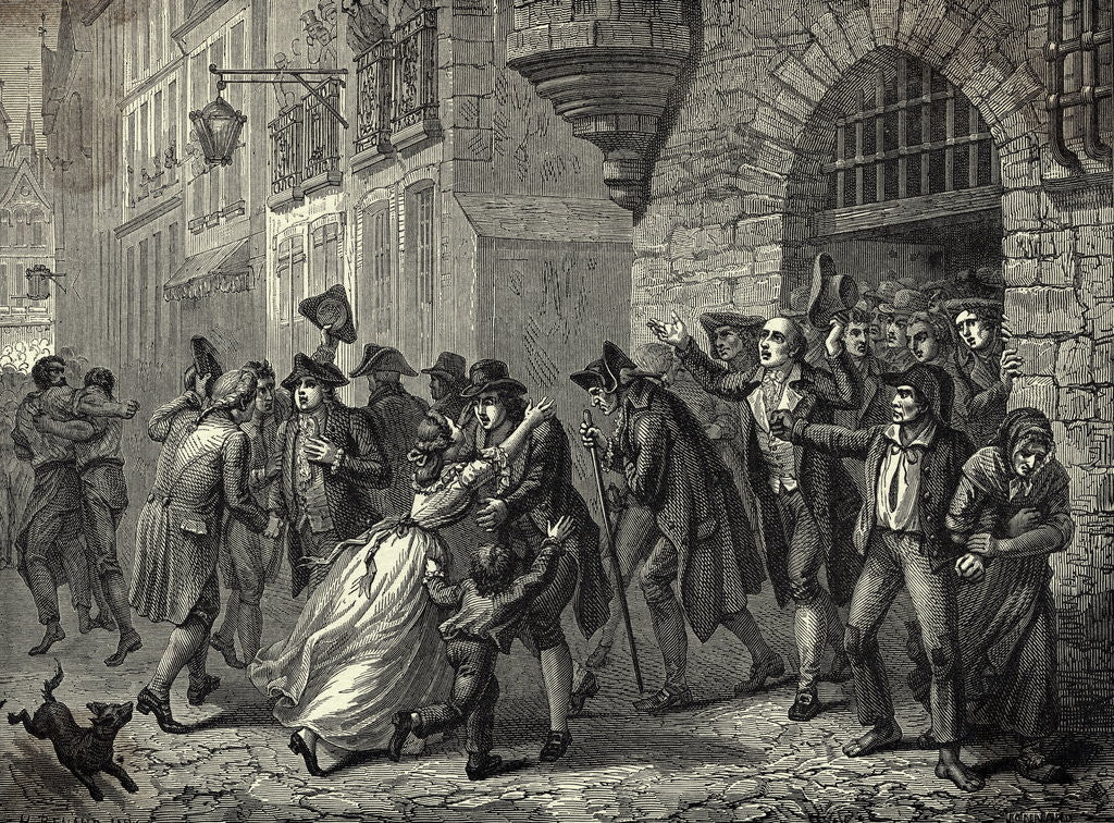 Detail of Prisoners Liberated From The Bastille by Anonymous