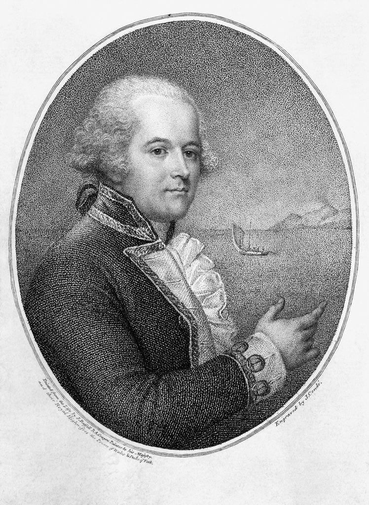 Detail of Head and Shoulders Portrait of Captain William Bligh by Anonymous
