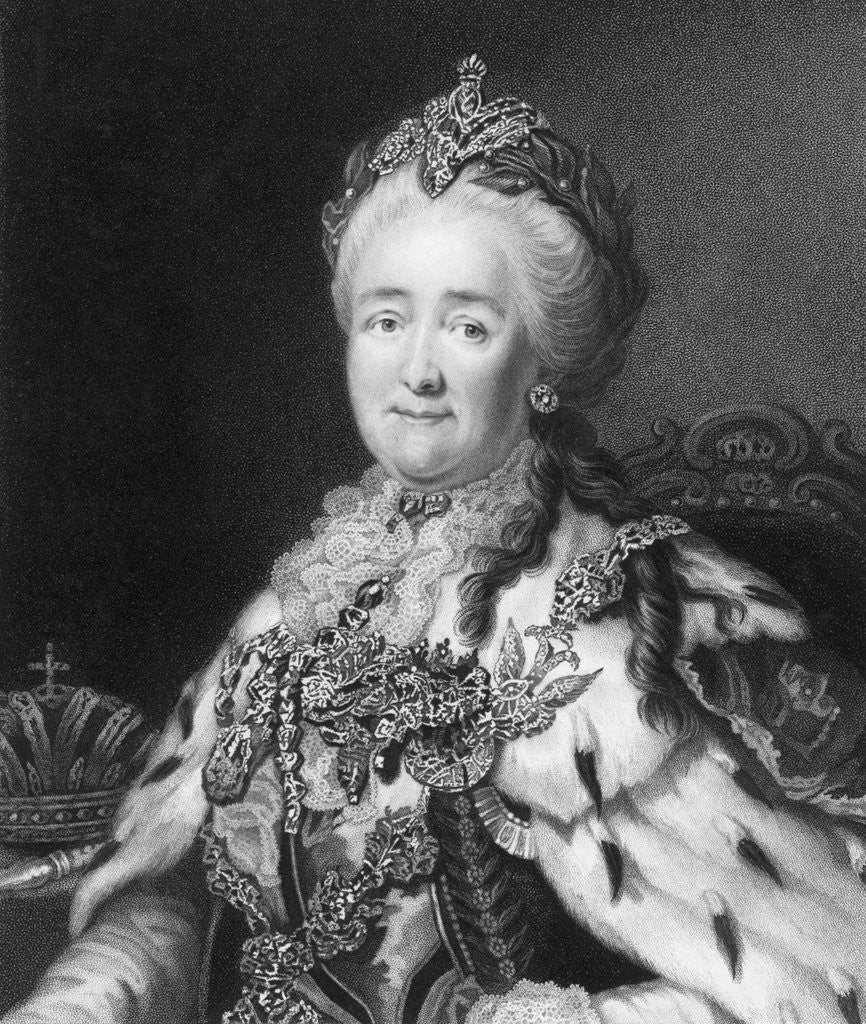 Detail of Catherine II Engraving by Richard Woodman