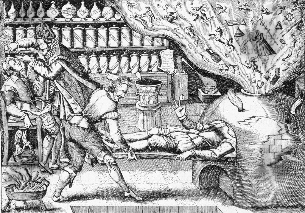 Detail of Matthias Gruether Doctor Healing Fantasy by Anonymous