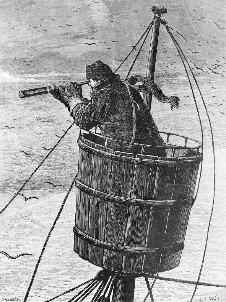 Detail of Illustration of a Sailor In Crows Nest by Anonymous