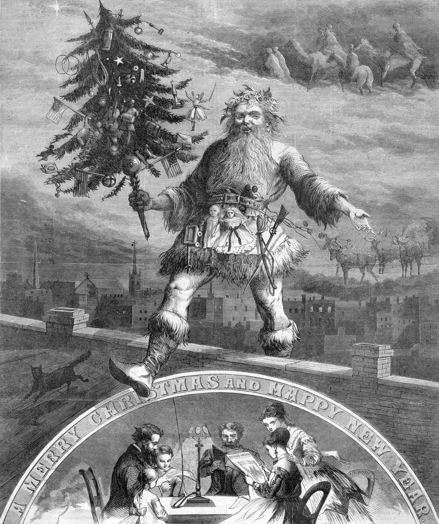 St. Nicholas Carrying Christmas Tree by Corbis