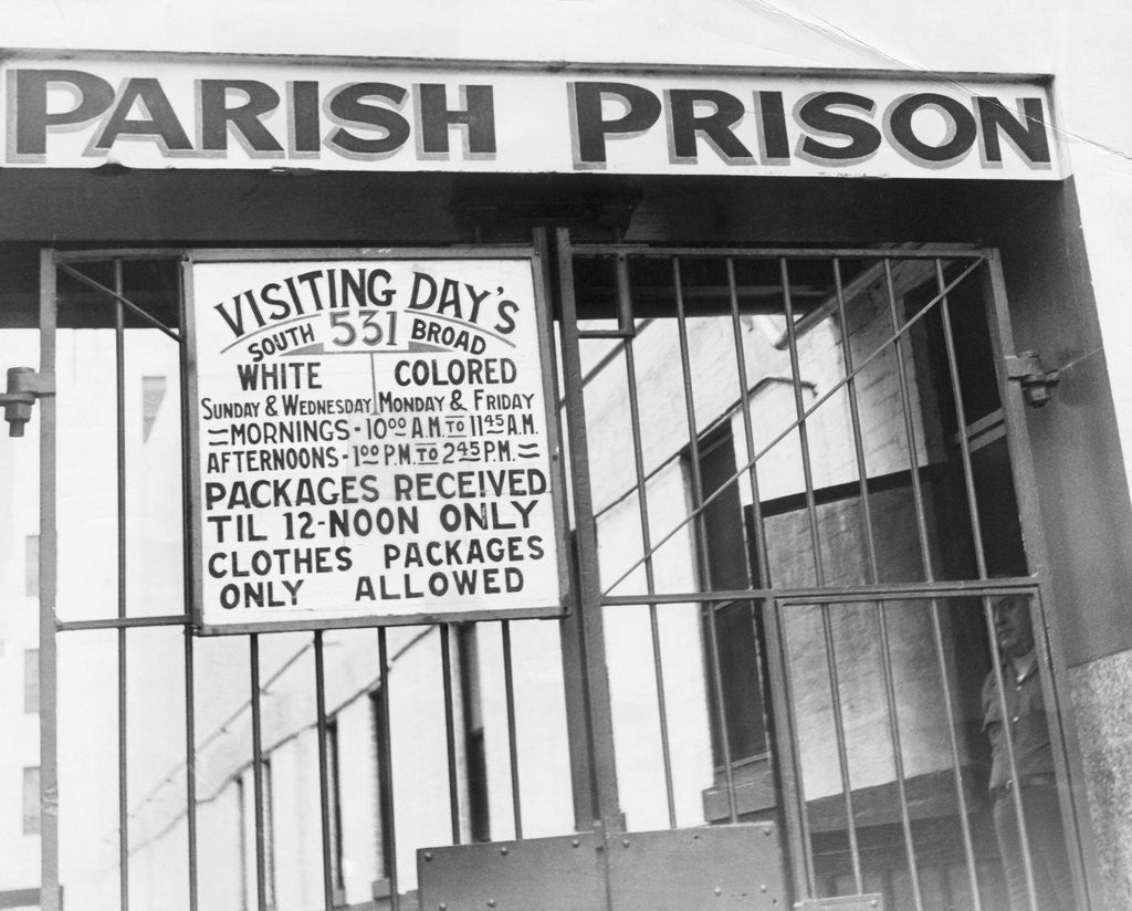 Detail of Segregation Sign At New Orleans Prison by Anonymous