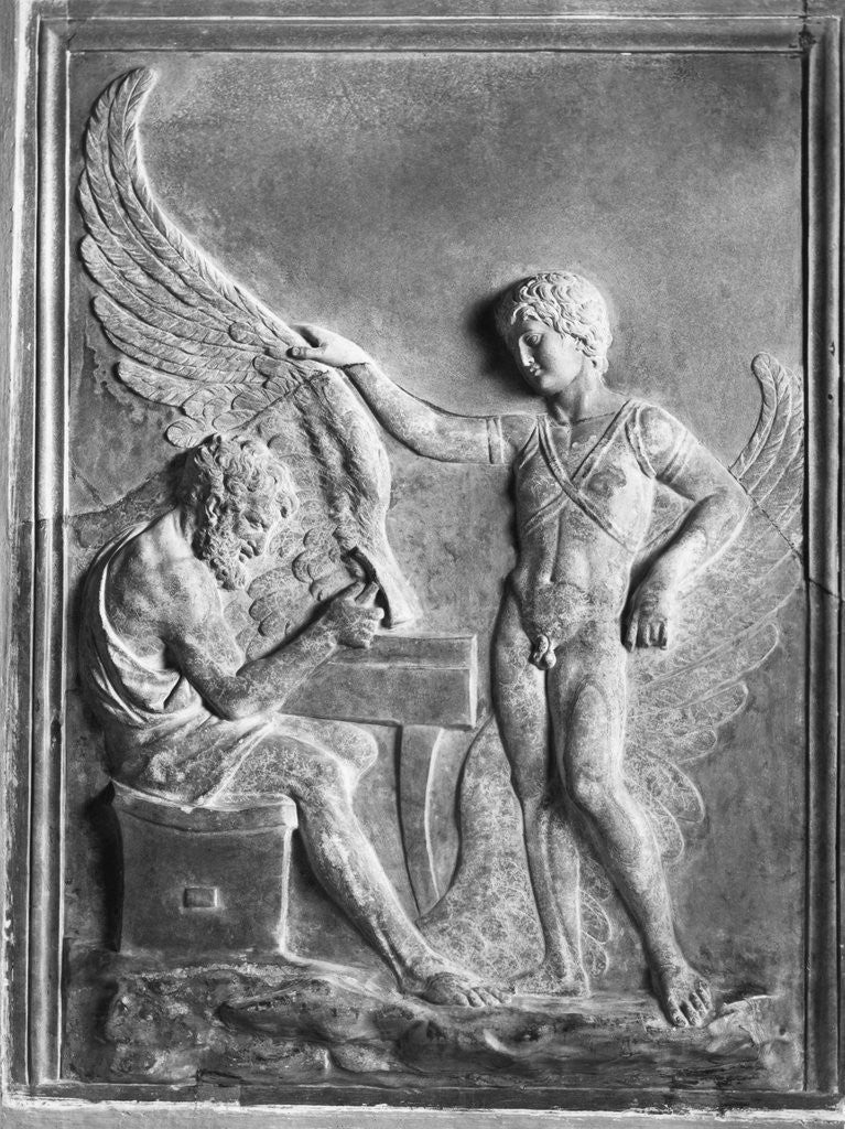 Detail of Roman Relief Of Daedalus And Icarus by Anonymous