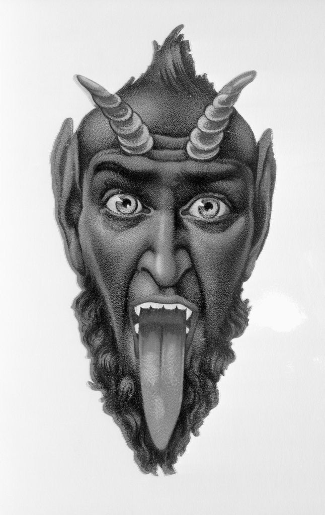 Detail of Head Of Devil With Tongue Out by Anonymous