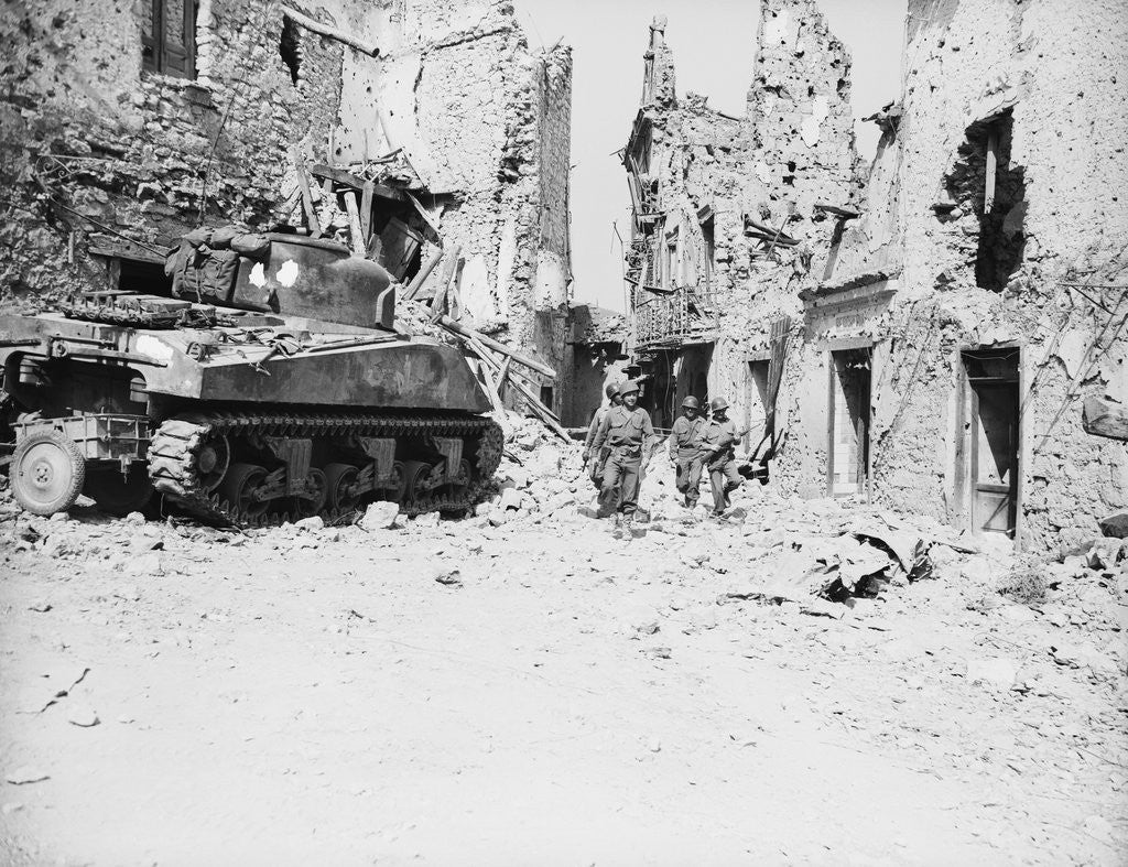 Detail of Soldiers With Their Guns Walking by Anonymous