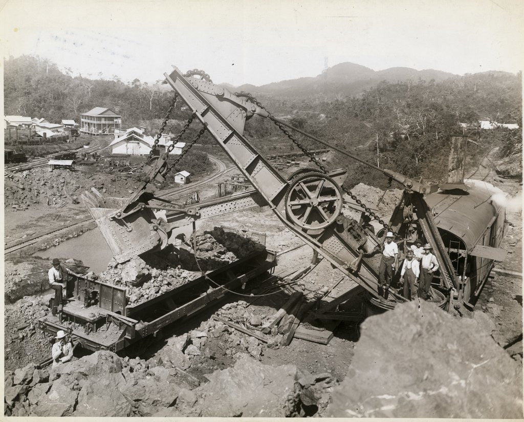 Detail of Panama Canal Under Construction by Anonymous