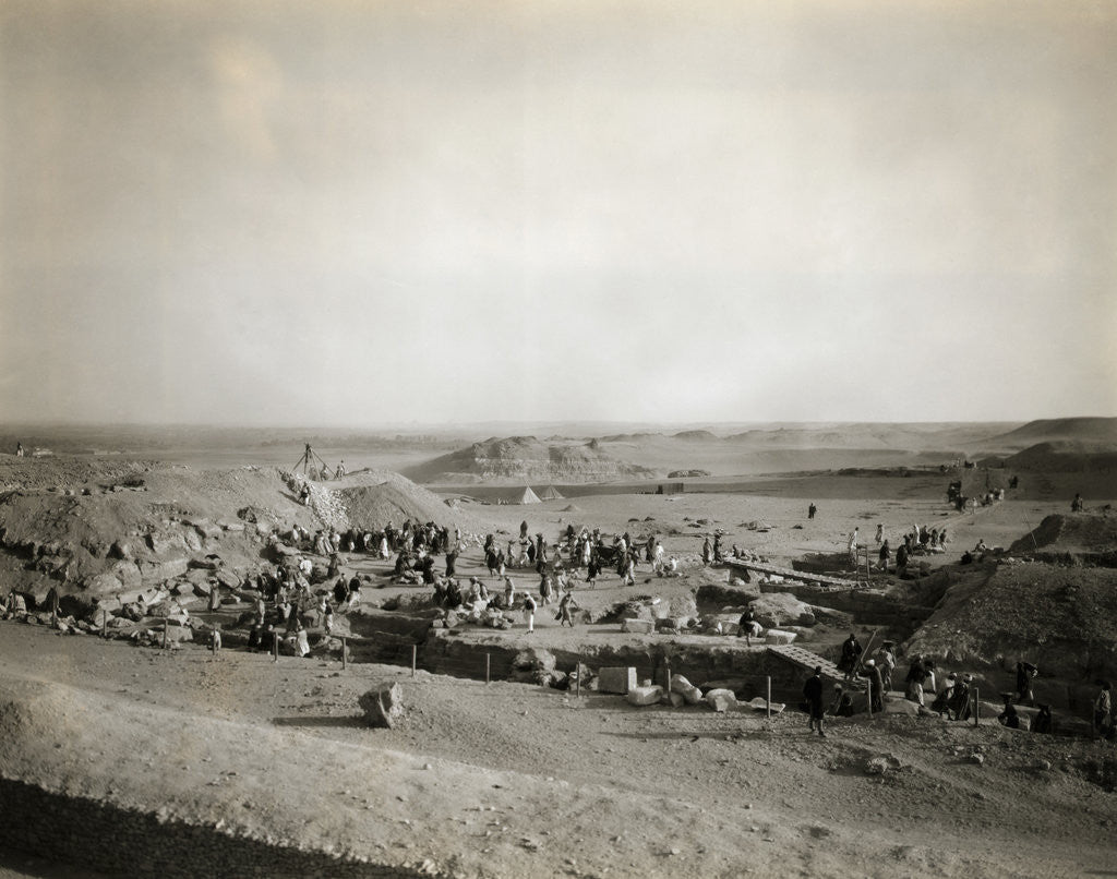 Detail of Excavation near Great Pyramid and Sphinx by Anonymous
