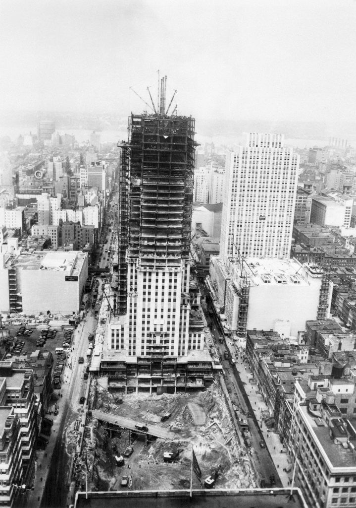 Detail of Rockefeller Center Under Construction by Corbis